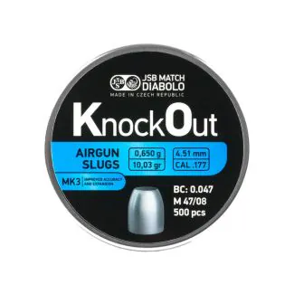 JSB Knock Out MK3 HP 4.51 mm (.177) 10.03 grain slugs
