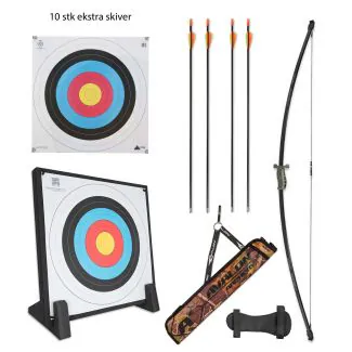 Bue og pil sæt til børn 6-12 år komplet børne buesæt