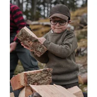 Hoggs of Fife Melrose Junior jagt sweater Marled Green – slidstærk country strik