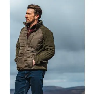 Hoggs of Fife Melville Hybrid jakke Dark Forest Marl – quiltet fleece