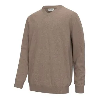 Hoggs of Fife Stirling II sweater med V-hals – let bomuldsstrik