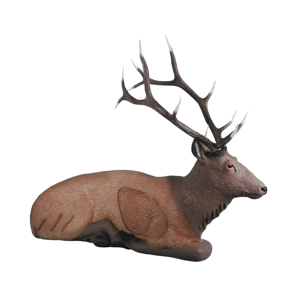 Rinehart 3D liggende wapiti med gevir og IBO-scoringsringe