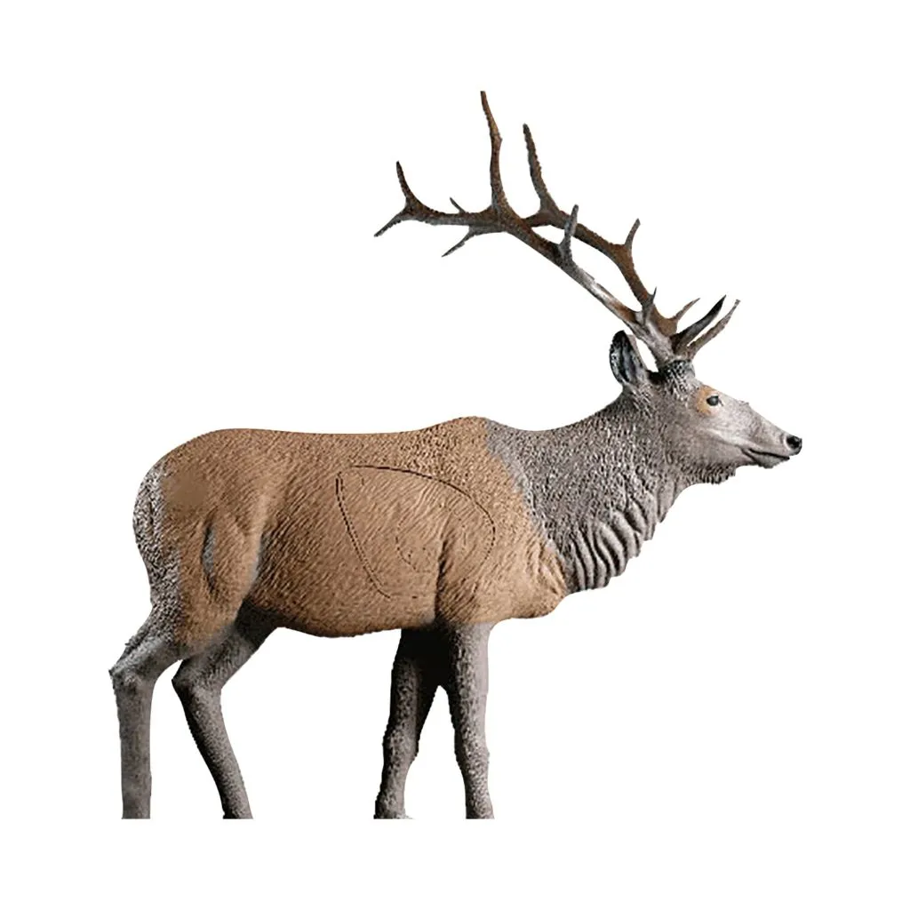 Rinehart 3D stående wapiti med gevir og IBO-scoringsringe
