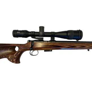 CZ 455 salonriffel med matchpibe og Thumbhole skæfte
